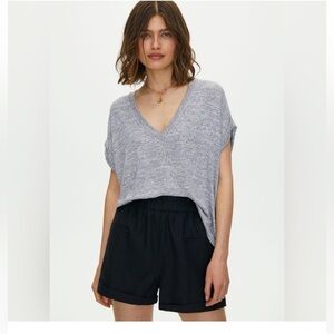 ARITZIA WILFRED FREE women’s blue Vneck  slouchy sleeveless casual knit top s- M